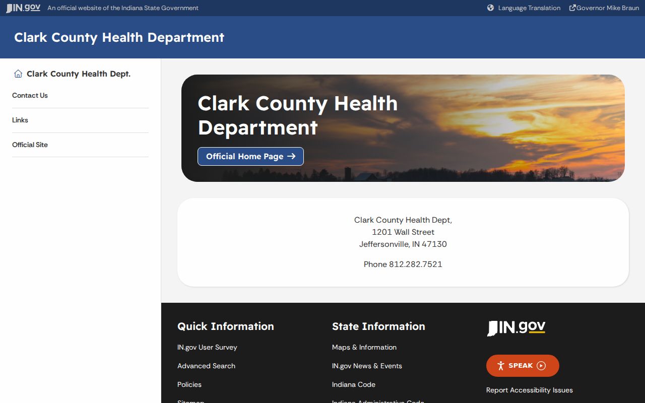 Clarksville resident lookup at the Clark County vital records office