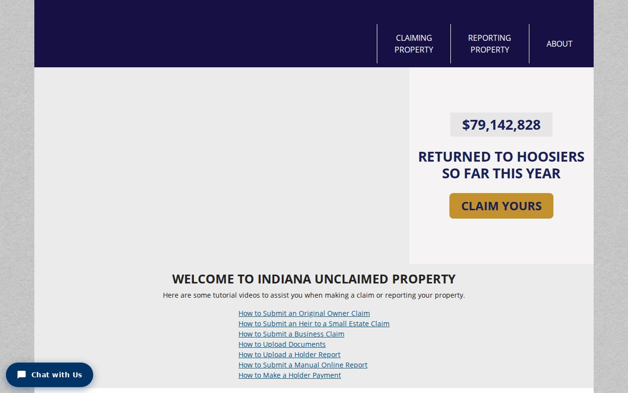 Clarksville resident lookup using Indiana Unclaimed search