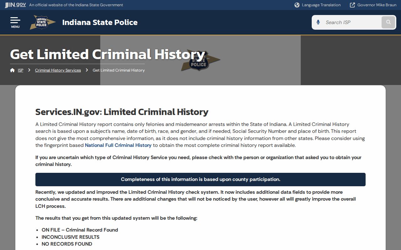 Clarksville resident lookup through Indiana limited criminal history