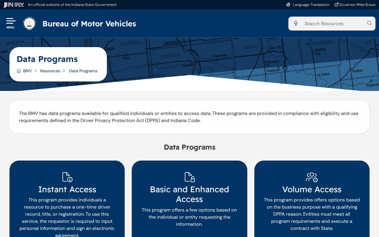 Clarksville ZIP code directory and Indiana motor vehicle data privacy